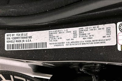 2022 RAM 1500 Big Horn/Lone Star 4x4-Htd Seats-Remote Start-20'' Wheels