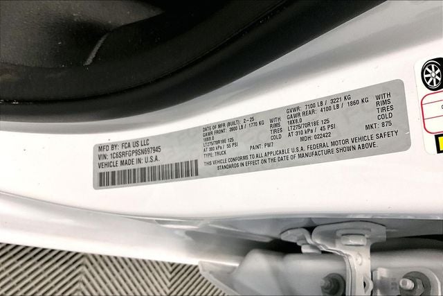 2025 RAM 1500 Warlock 4x4 - Adaptive Cruise - Blind Spot Detection