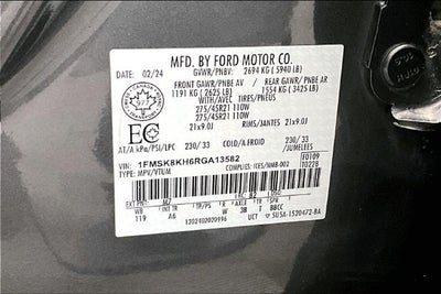 2024 Ford Explorer ST-Line 4x4-Pano Roof-Adaptive Cruise-Htd Seats