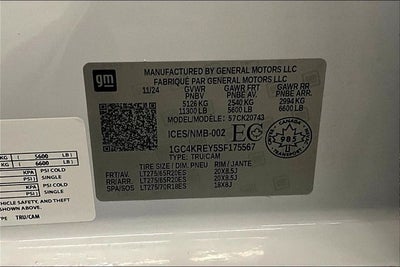 2025 Chevrolet Silverado 2500HD High Country 4x4 - Diesel - Premium Pkg - Sunroof