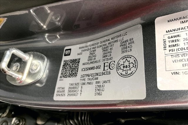 2022 GMC Canyon AT4 w/Cloth Long Bed-4x4-Diesel-Htd Seats-Remote Start
