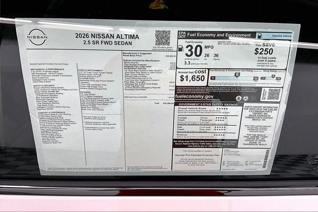 2026 Nissan Altima 2.5 SR - Midnight Edition