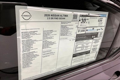 2026 Nissan Altima 2.5 SR - Midnight Edition