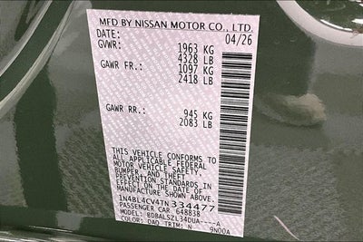 2026 Nissan Altima 2.5 SR
