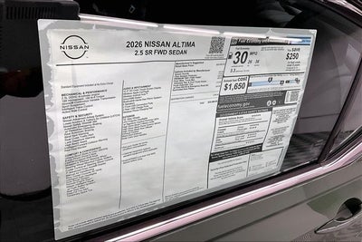 2026 Nissan Altima 2.5 SR