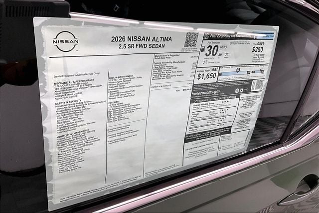 2026 Nissan Altima 2.5 SR