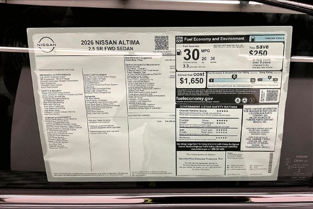 2026 Nissan Altima 2.5 SR - Premium Package