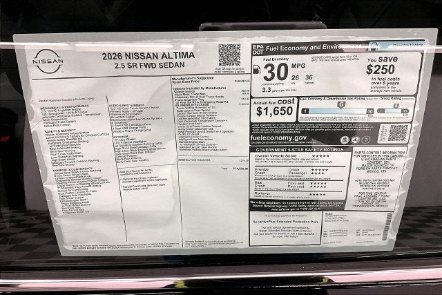 2026 Nissan Altima 2.5 SR - Premium Package