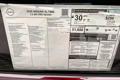 2026 Nissan Altima 2.5 SR