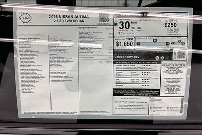 2026 Nissan Altima 2.5 SR - Midnight Edition