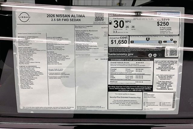 2026 Nissan Altima 2.5 SR - Midnight Edition