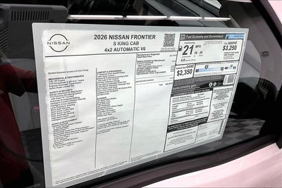 2026 Nissan Frontier S - Utility and Tow Packages