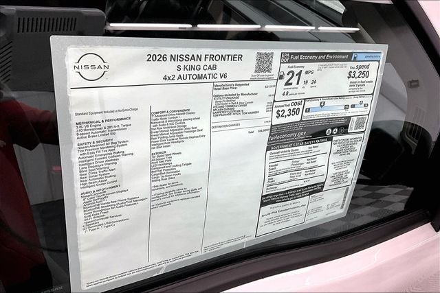 2026 Nissan Frontier S - Utility and Tow Packages
