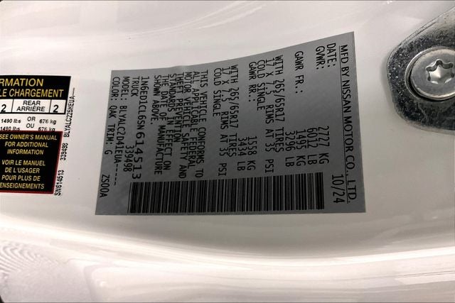 2025 Nissan Frontier SV - Convenience Package