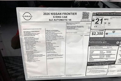 2026 Nissan Frontier S