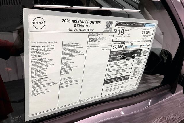 2026 Nissan Frontier S 4WD