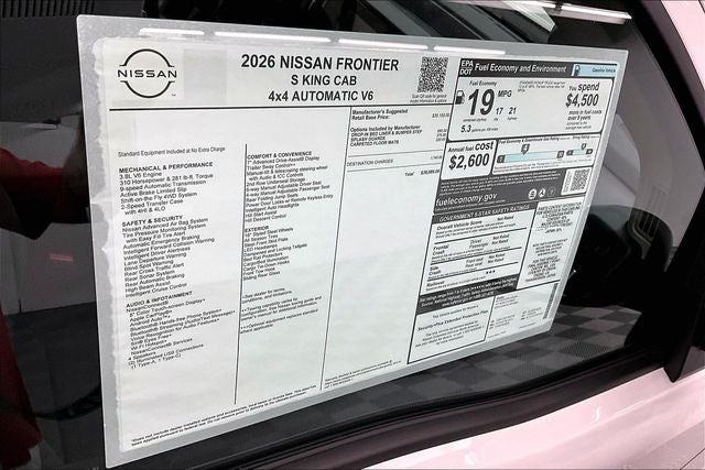 2026 Nissan Frontier S 4WD