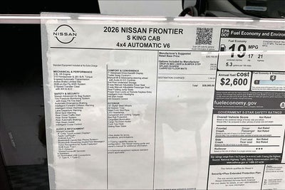 2026 Nissan Frontier S 4WD