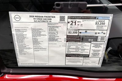 2026 Nissan Frontier SV - Dark Armor, All Weather, Tow Pkgs