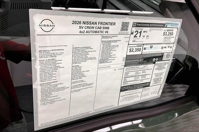 2026 Nissan Frontier SV - Convenience and Tow Packages