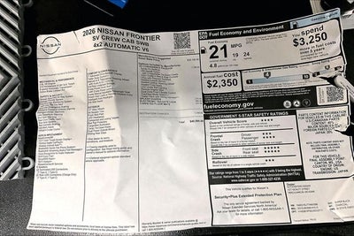 2026 Nissan Frontier SV - Convenience and Tow Packages