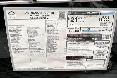 2027 Nissan Frontier SV - Sport, Convenience, Black Accent, Tow Pkgs