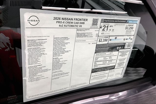 2026 Nissan Frontier PRO-X - Tow Package
