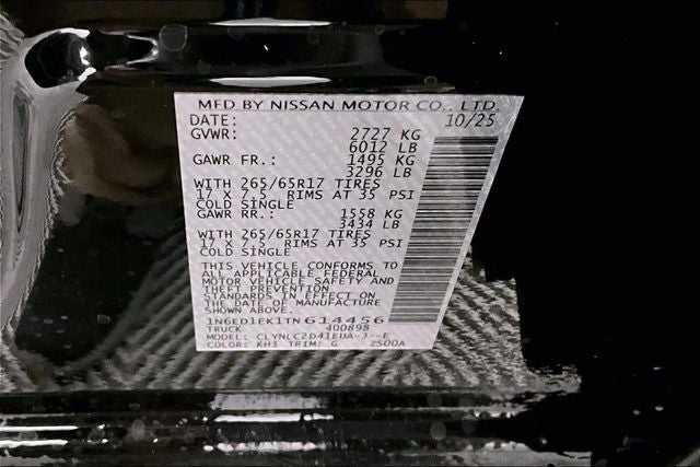 2026 Nissan Frontier SV 4WD - Dark Armor and Convenience Packages