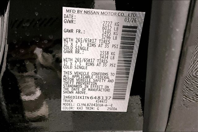 2026 Nissan Frontier SV 4WD - Tow Package