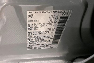 2026 Nissan Frontier SV 4WD - Dark Armor, All Weather and Tow Pkgs