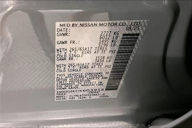 2026 Nissan Frontier SV 4WD - Dark Armor, All Weather and Tow Pkgs