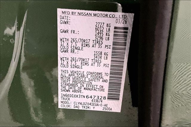 2026 Nissan Frontier PRO-4X 4WD - Premium, Tow and Convenience Packages