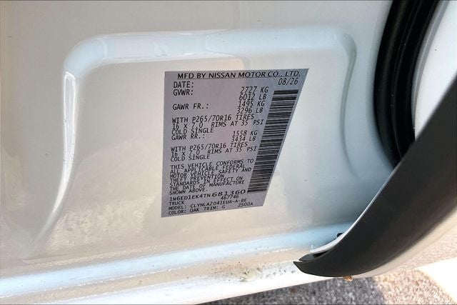 2026 Nissan Frontier S 4WD - Utility Package