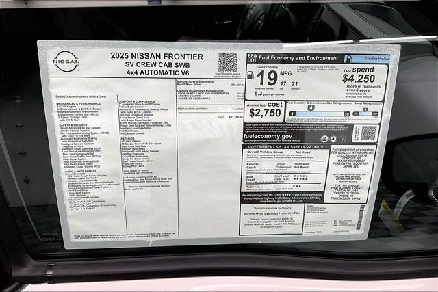 2025 Nissan Frontier SV 4WD