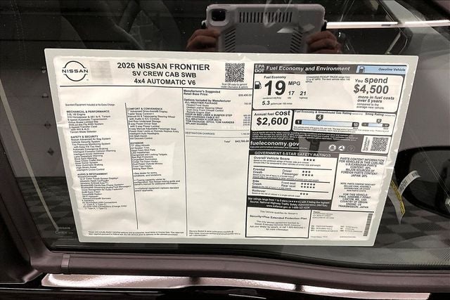 2026 Nissan Frontier SV 4WD - All Weather and Tow Packages