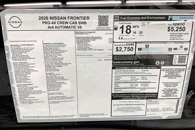 2026 Nissan Frontier PRO-4X 4WD - Tow Package