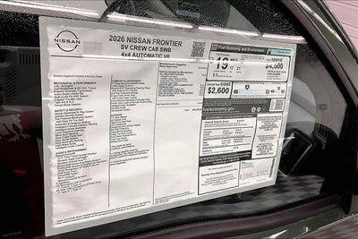 2026 Nissan Frontier SV 4WD - All Weather and Tow Packages
