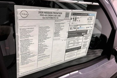2026 Nissan Frontier PRO-4X 4WD - Convenience and Tow Packages