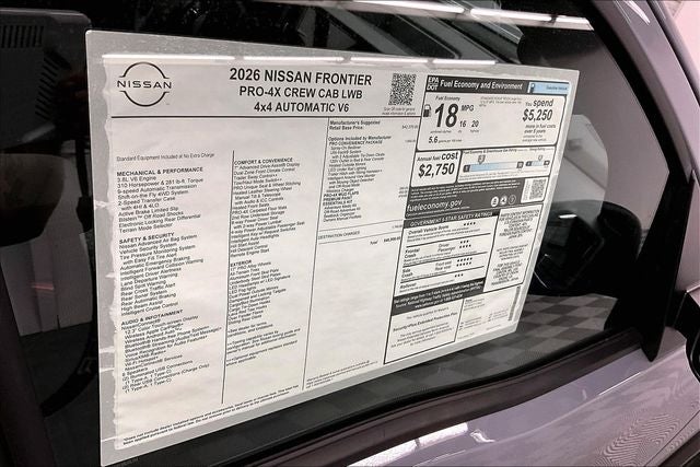 2026 Nissan Frontier PRO-4X 4WD - Convenience and Tow Packages