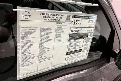 2026 Nissan Frontier PRO-4X 4WD - Convenience Package