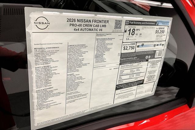 2026 Nissan Frontier PRO-4X 4WD - Convenience and Tow Packages