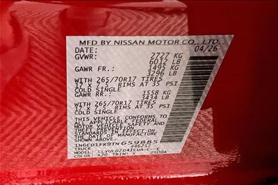 2026 Nissan Frontier PRO-4X 4WD - Convenience and Tow Packages