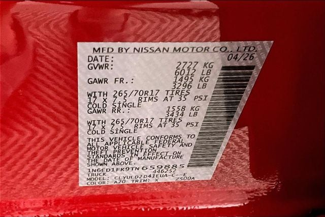 2026 Nissan Frontier PRO-4X 4WD - Convenience and Tow Packages