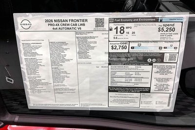 2026 Nissan Frontier PRO-4X 4WD - Convenience and Tow Packages