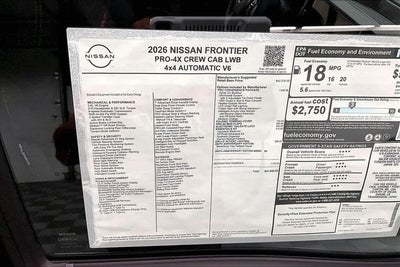 2026 Nissan Frontier PRO-4X