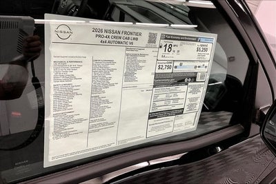 2026 Nissan Frontier PRO-4X 4WD - Convenience Package