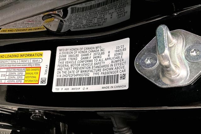 2023 Honda Civic Sport Adaptive Cruise - Remote Start