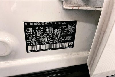 2025 Honda HR-V EX-L Sunroof-Adaptive Cruise-Htd Leather