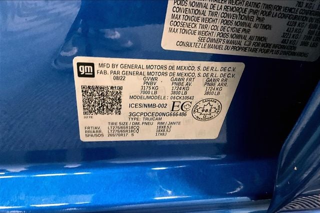 2022 Chevrolet Silverado 1500 Custom Trail Boss