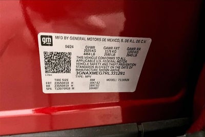 2024 Chevrolet Equinox RS Pano Roof - Adaptive Cruise - Htd Leather